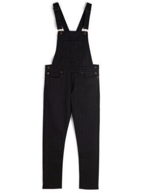 Naked & Famous Luxury Black Stretch Japanese Denim Utility Overalls (Size S)
